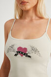 Kiki Cami, WASHED PEBBLE/HEART WINGS - example image 4