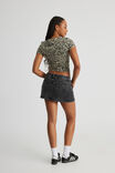 Stretch Denim Skirt, MARBLE BLACK - alternate image 3