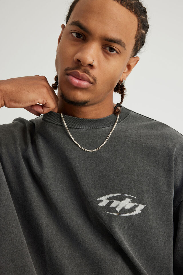 Notion Vintage Graphic Tshirt, NTN WASHED BLACK/BLANK STATE