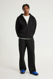 Authentics Boxy Zip Thru Hoodie, BLACK - example image 2