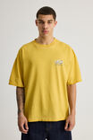 Notion Vintage Box Fit Graphic Tshirt, NTN WASHED MUSTARD/SPIKY LOGO - alternate image 3