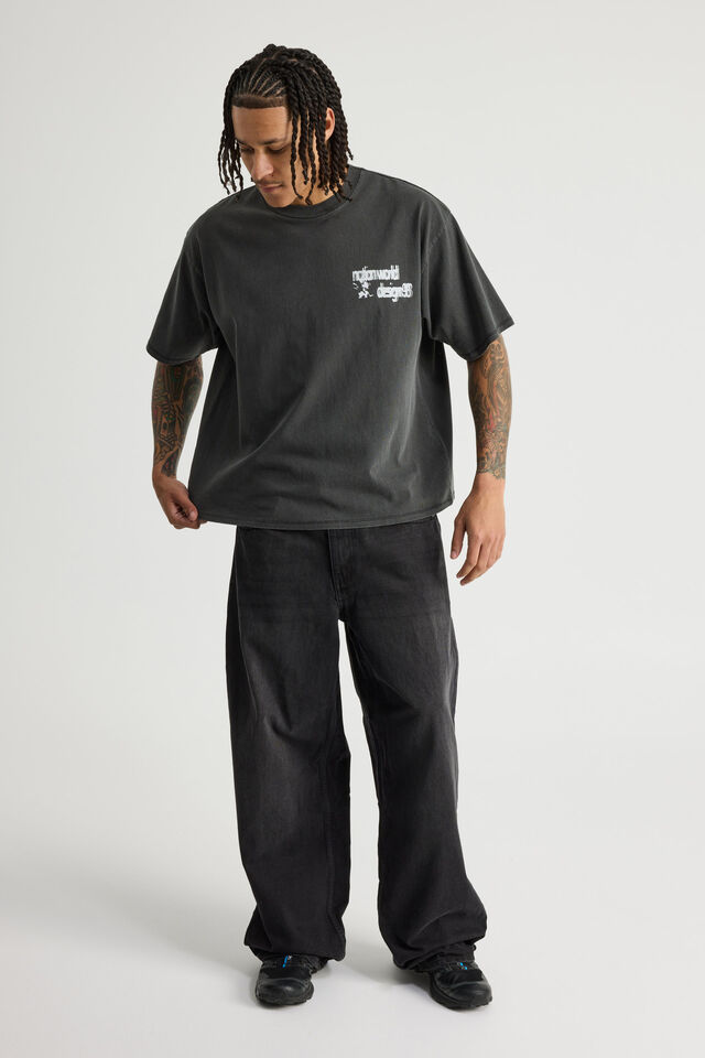 Notion Vintage Graphic Tshirt, NTN WASHED BLACK/MOTION BLUR