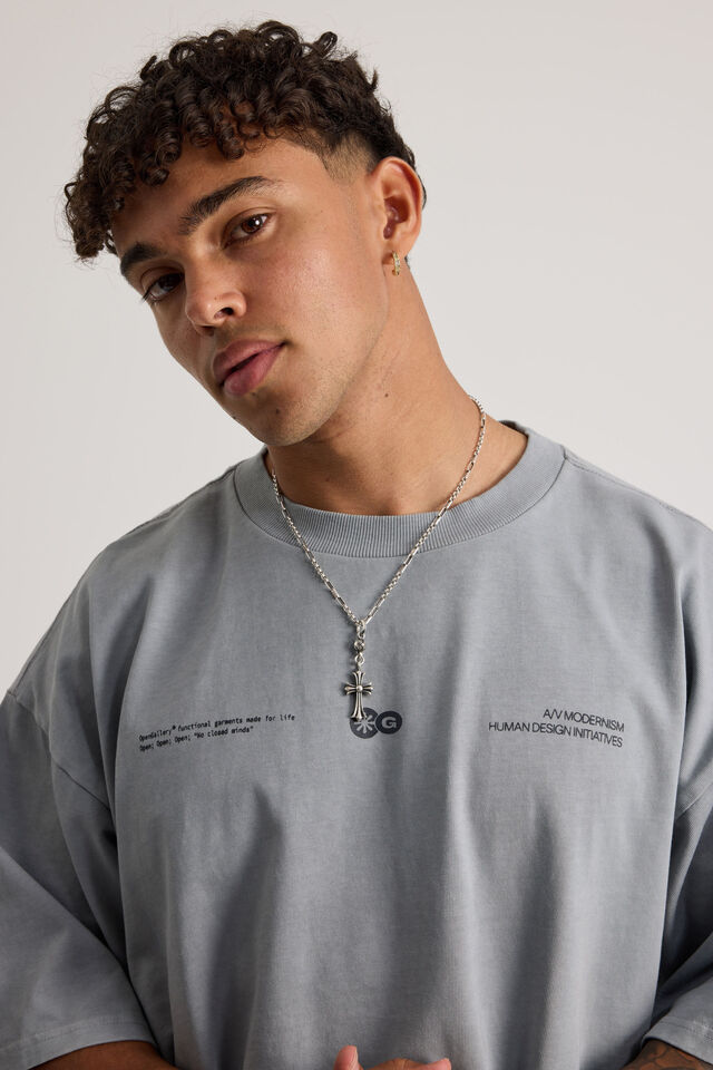 Open Gallery Heavyweight Box Fit Tshirt, OG CONCRETE/LIQUID UNITY