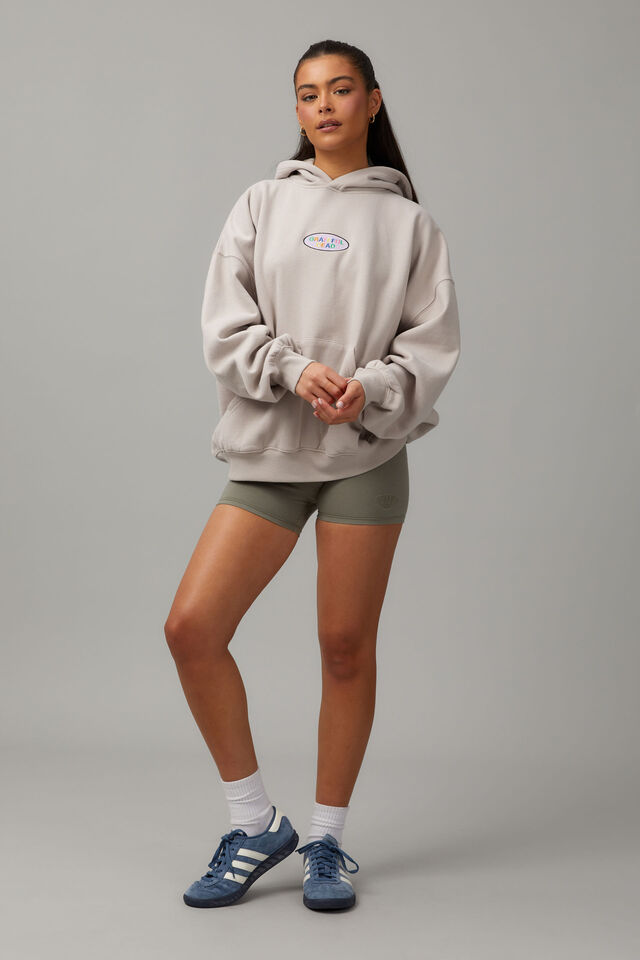 Lcn Music Merch Slouchy Hoodie, LCN WMG SOFT NEUTRAL/GRATEFUL DEAD