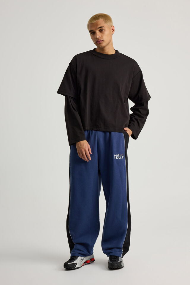 Half Half Baggy Trackpant, HH AIR FORCE BLUE/SPORT SPLICE