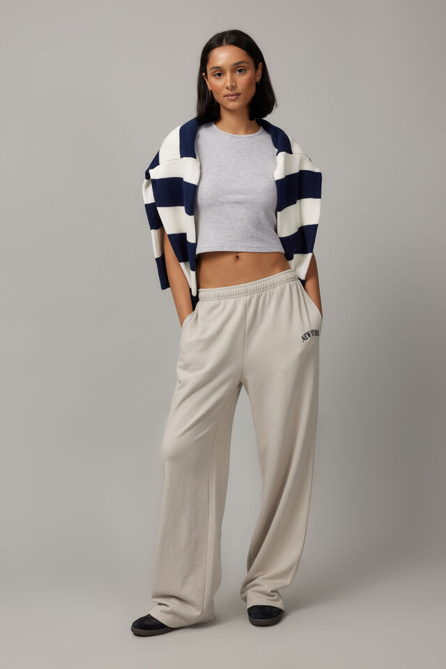 Graphic Straight Leg Trackpant, FOG/NY NAVY