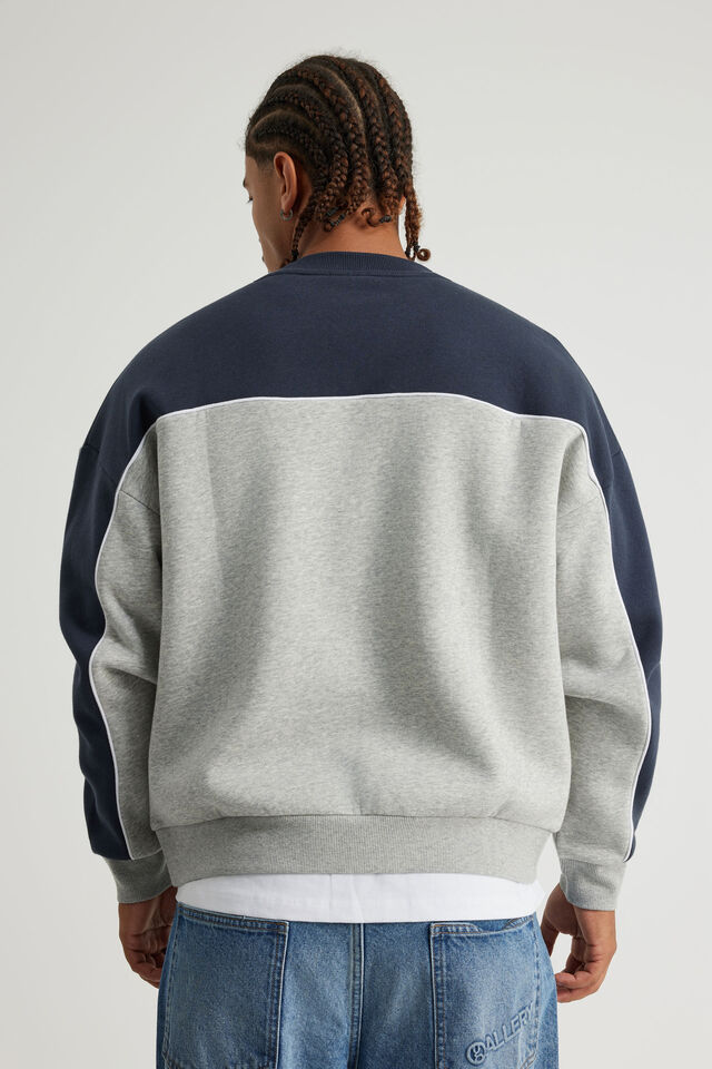 Half Half Crew, HH GREY MARLE/SEAL PANEL