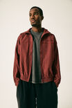 Half Half Zip Through Jacket, RUBY CHECK - alternate image 1