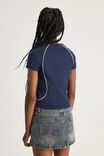 Fitted Graphic Tee, NAVY BLAZER PIPING/NOTION - alternate image 3