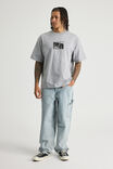 Half Half Baggy Painter Jean, DAY BLUE - alternate image 2