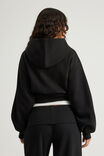 Authentics Shrunken Zip Through Hoodie, BLACK - alternate image 3