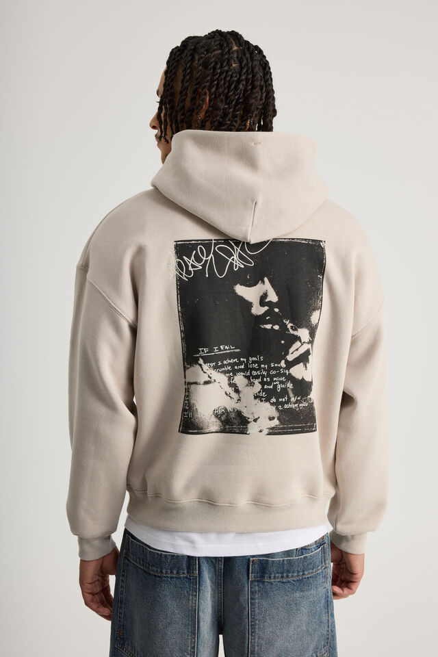 Music Merch Hoodie, LCN BRA FOG/TUPAC POETRY