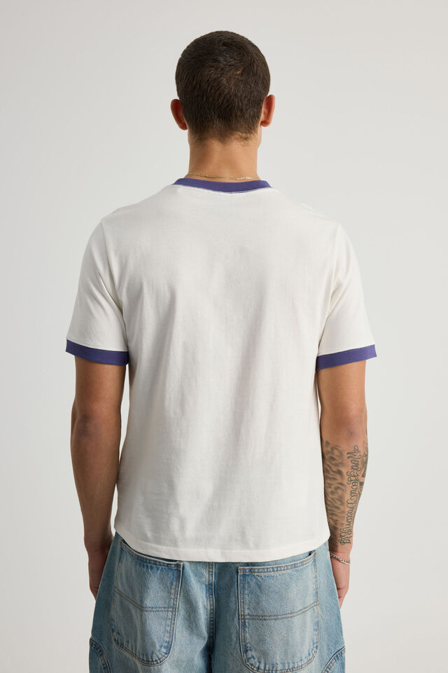 Half Half Slim Fit Ringer Tshirt, HH CLOUD/NEBULA WARPED VISION