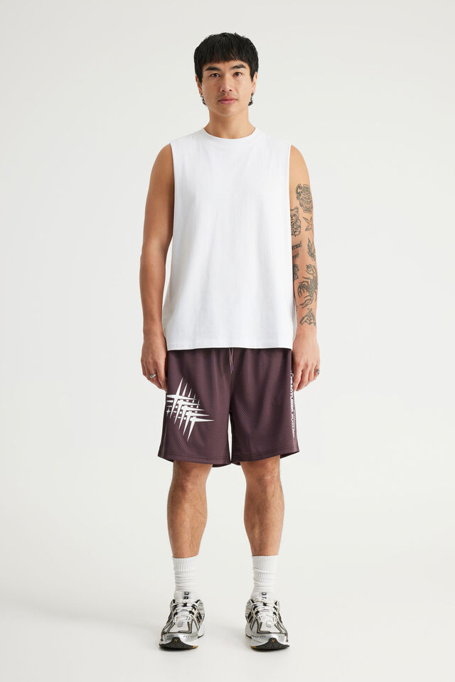 Notion Mesh Short, FROZEN BERRY/NTN LOGO