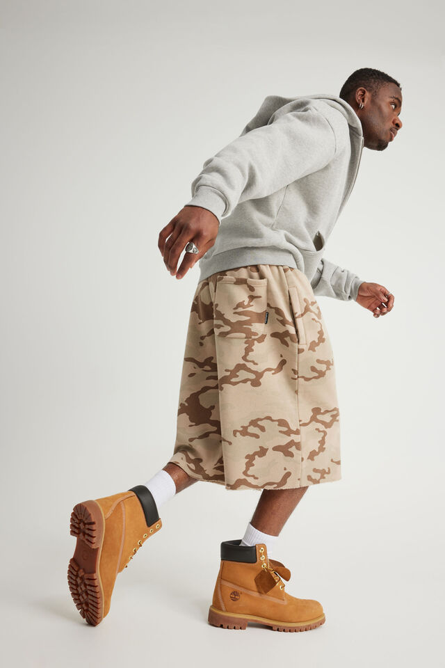 Authentics Baggy Track Short, MUTED CAMO