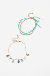 Summer Anklet Pack, GOLD TORQ CORD W JEWELS - example image 1