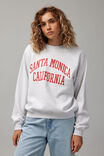 Graphic Crew Sweater, SILVER MARLE/SANTA MONICA - alternate image 1