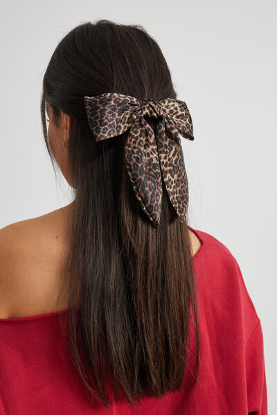 Hair Bow Clip, LEOPARD