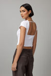 Hazel Open Back Tee, WHITE - alternate image 1