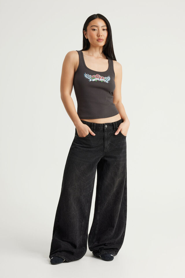 Mega Baggy Jean, BLACK/YOU RE MY BUTTERFLY