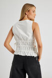 Remi Ruched Tie Top, WHITE - alternate image 3