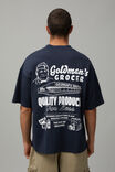 Half Half Heavy Weight Box Fit Graphic Tshirt, WASHED NAVY/GOLDMANS GROCER - alternate image 3