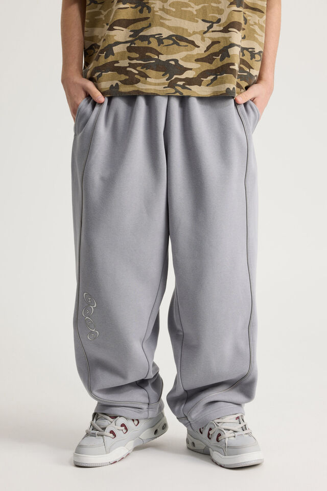 Half Half Baggy Trackpant, HH CONCRETE/PANEL