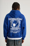 Half Half Hoodie, HH CORPORATE BLUE/ON SMOKO - alternate image 1