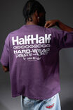 Half Half Box Fit Graphic T Shirt, HH GRAPE/HALF HALF HARDWARE - alternate image 3
