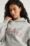 Notion Boxy Hoodie, NTN GREY MARLE/RHINESTONE CYBER - example image 4