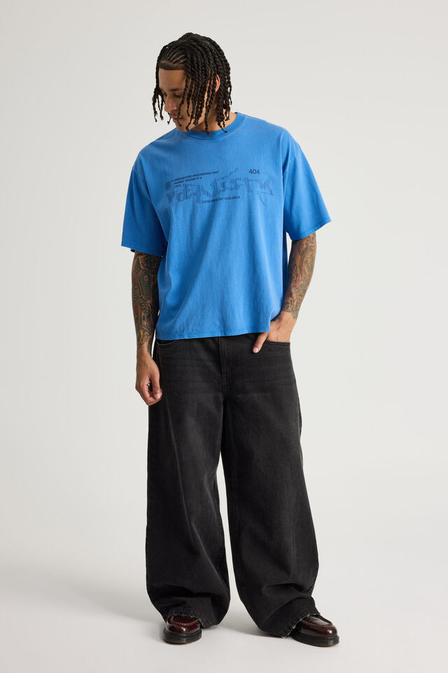 Notion Vintage Graphic Tshirt, NTN WASHED MEDITERRANEAN BLUE/REALITY