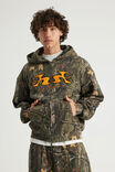 Half Half Zip Thru Hoodie, HH FORREST CAMO/GLOOP - example image 1