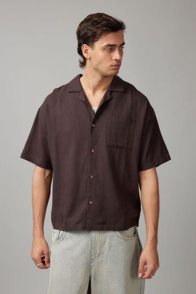 Textured Street Shirt, TEXTURE/CHOC TORTE