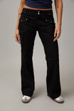 Patch Pocket Kick Flare, BLACK - alternate image 1
