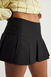 Woven Pleated Skirt, BLACK - alternate image 4