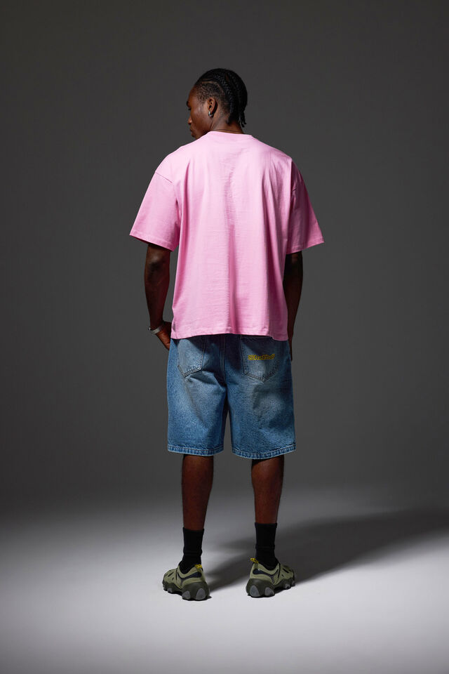 Half Half Classico Denim Short, DISTRESSED CLASSIC INDIGO