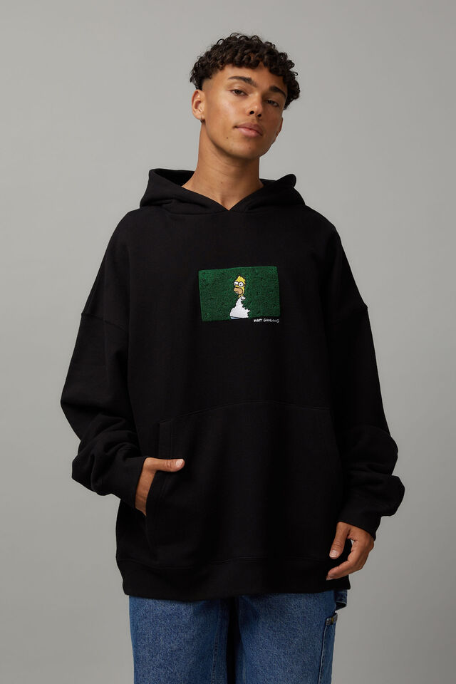 The Simpsons Baggy Hoodie, LCN SIM BLACK/HOMER HEDGE