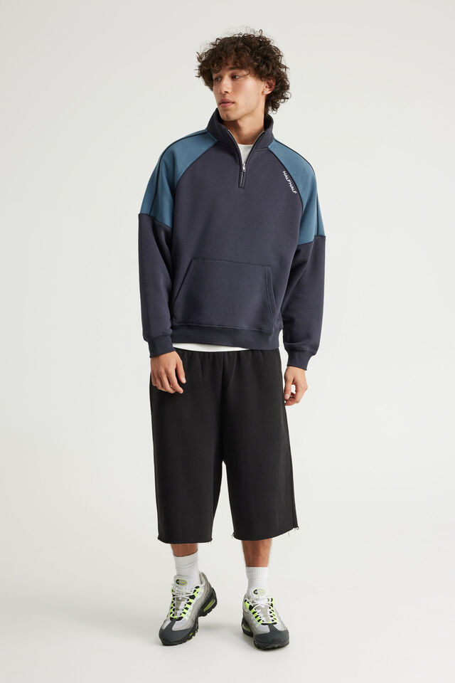 Half Half Quarter Zip, HH NAVY BLAZER/SPORT