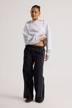 Freya Wide Leg  Woven Sporty Trackpant, BLACK - alternate image 2