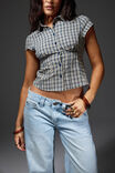 Short Sleeve Fitted Shirt, HARBOR CHECK - alternate image 1