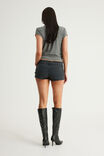 Tumblr Super Low Booty Short, MARCHING BAND BLACK - example image 3
