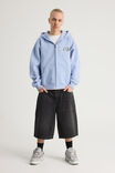 Half Half Zip Thru Hoodie, HH BLUE CHALK/ UNDERGROUND - alternate image 2