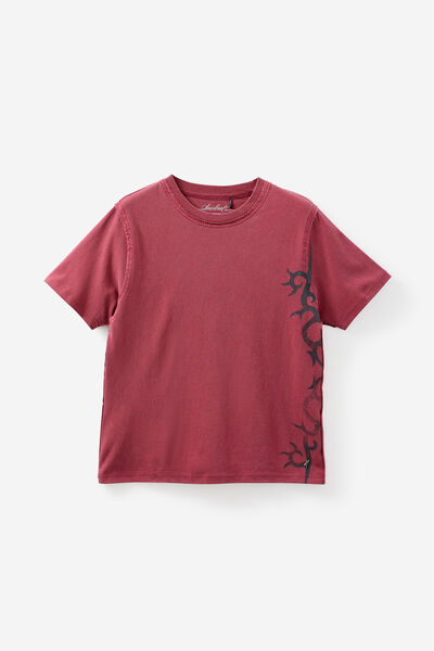 Notion X Smolbrat Slim Fit Tshirt, WASHED CRANBERRY/SMOLBRAT BRANDING