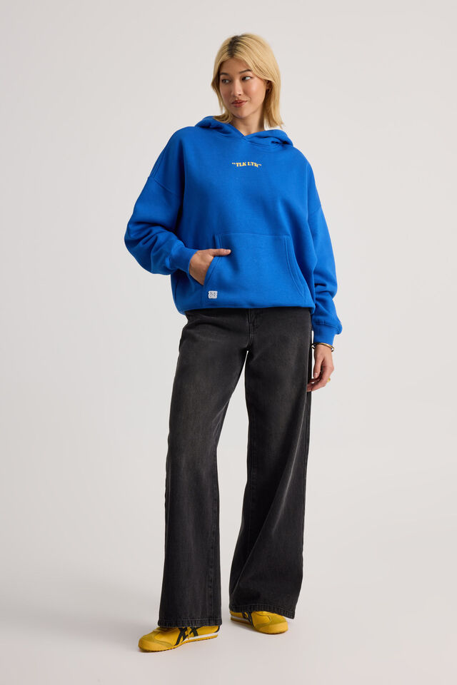 Harley Slouchy Hoodie, ELECTRIC BLUE/TLK LTR