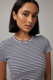 Ruby Rib Baby Tee, NAVY/WHITE STRIPE - alternate image 4