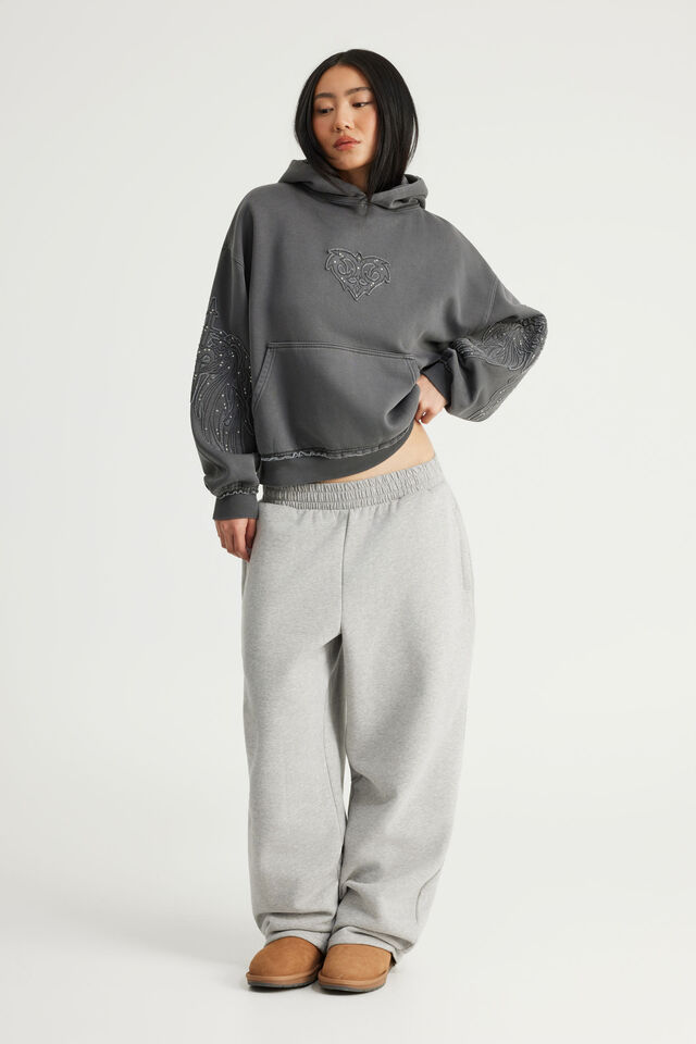 Notion Boxy Hoodie, NTN WASHED BLACK/ANGEL OR DEMON