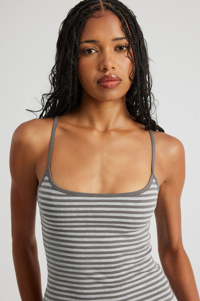 Kiki Cami, ASH GREY STRIPE