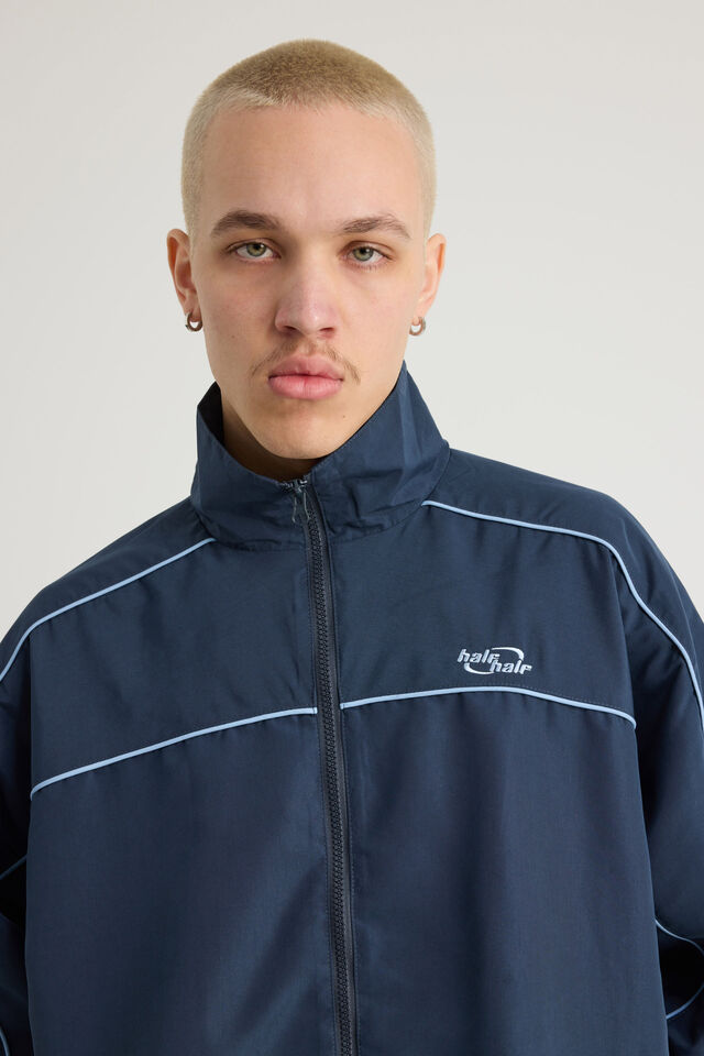 Half Half Shell Jacket, SEAL/BLUE MIST PIPING