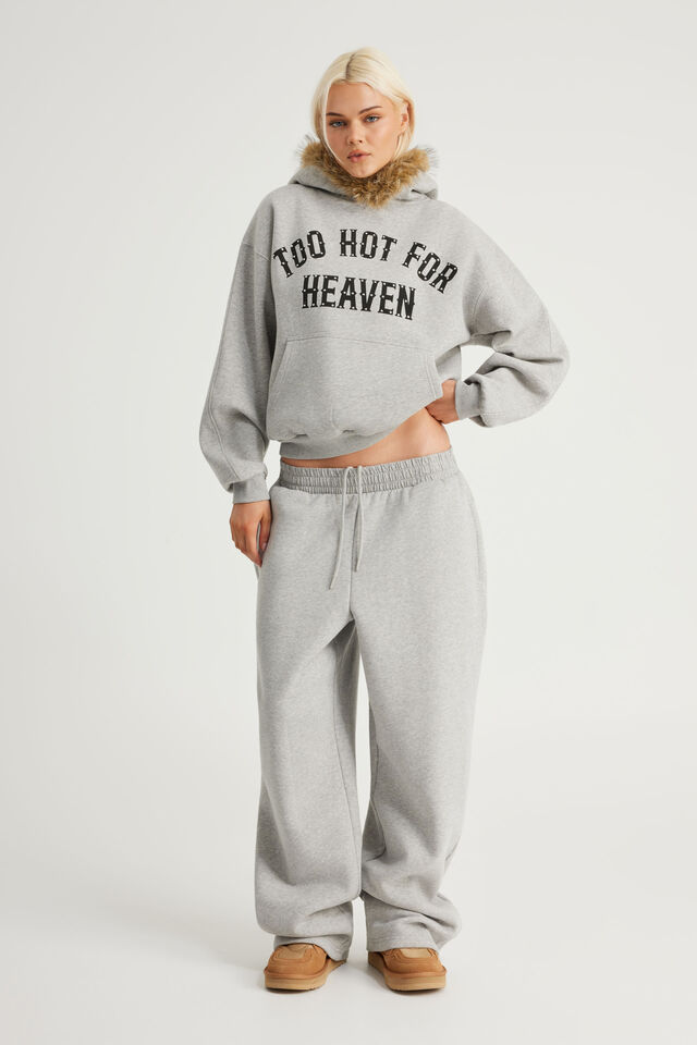 Notion Boxy Hoodie, NTN GREY MARLE/HEAVENLY
