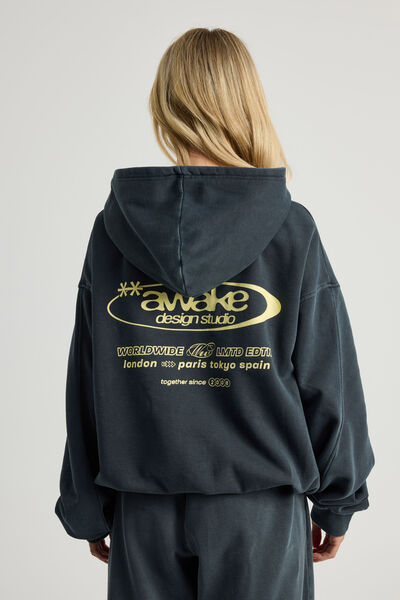 Chloe Hoodie, WASHED NAVY/AWAKE
